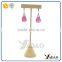 High class leather hanging earring display rack for commercial