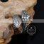 22MM Stainless steel vintafe antiqued silver snack ring fashion women adjustable ring steam punk jewelry 6240009