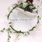 New arrived mixed color flower hairband, cloth flower with long leaf hair headband
