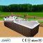 Large outdoor spa swimming pool with powerful massage jets family swimming pool