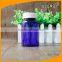 Empty Pill Plastic Bottles Cobalt Blue with Children Resistant Cap