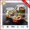 Disposable transparent round plastic salad bowl with different lids