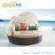 outdoor rattan round daybed with canopy