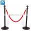 Red velvet ropes and stanchion barriers