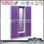 Metal locker wardrobe two doors steel locker with mirror