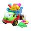 Mini cheap hot wholesale plastic pool toy set&sand toy truck for children