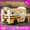 2017 New design toddlers go sightseeing wooden bus toys W04A340