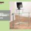 PC Computer Desk Office Furniture Metal Study Desk Glass Computer Table