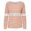 Latest Designer Blouses Fat Ladies Striped Woman Knitted Linen Pullover Blouses Tops Wholesale Custom Made in China