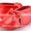 2016 Wholesale Unisex Infant Toddler Cute Color Shoes sole Leather Baby Bowknot Shoes