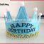 2014 new happy birthday child hair ornaments crown hair accessory with light