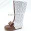 Cute warm leather baby boots bow style child boots shoes Girls kids winter boots