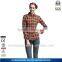 OEM Women Fashion Plaid Fannel Casual Shirt Factory Price