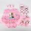 Hot Sale 4Pcs Long Sleeve Cotton Baby Romper Frozen Princess Elsa Costume
