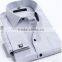 Cotton yarn dyed shirt grey fabric latest shirt designs for men solid color work blank t-shirt