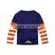 2017 latest design printed dark blue kids t-shirts with flashing lights