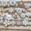 Flower Rhinestone Applique Pearl Crystal Bridal Wedding Dress Garment Strass para artesanato Hair Accessories Bag Shoes