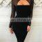 Hot Selling Women Long Sleeve Bodycon Bandage Midi Dresses, Sexy Party Sexy Dresses 2017