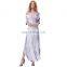 Kate Kasin Womens Casual Loose Comfortable Short Sleeve V-Neck Tie Dye Maxi Dress KK000701-1