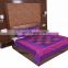 Soundarya high quality poly silk embroidery bed cover set