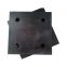 Rubber bridge bearing pads with up and down steel plates
