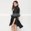 TWOTWINSTYLE Autumn Asymmetric Draped Bandage Dress Sex Women Lace up High Waist New