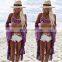 Women Beach Tunic Chiffon Beach Cover Up Long Tassel Beach Cardigan Feminino Swimsuit Bathing Suit Cover-Ups Pareo