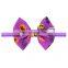 Baby Halloween Orange Pumpkin Hair Accessories Child White Little Ghost Headdress Girl Purple Bow Hair Band