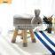 Custom wooden stool for kids funny cute carton animal shape footstool ottoman