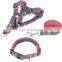 High quality skin-friendly new arrived denim dog collar pet harness and leash set