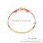2016 custom design colorful leather silver or gold plated brass bracelet