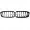 1 Pair Gloss Black Double Slat Line Front Grille Kidney Grill For Bmw 3 Series F30 F35 2012-2017