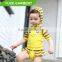 2015 summer new green kids swimsuits with hood for cute baby girl