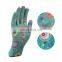 Sunnyhope custom pattern 13 gauge nylon liner transparent nitrile women garden gloves