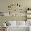 modern design 3d diy mirror frameless wall sticker clock decor