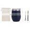 Wholesale stainless steel wine mug 12oz egg tumbler shape wine double wall vacuum insulated cup with lid red wine tumbler mugs