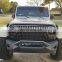 Grill for Jeep Wrangler JK Accessories 2007-2017 Matte Black Angry Face Grill with 5 Amber Lights for Jeep Rubicon Sahara Sport
