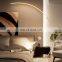 New Simple Fishing Arc Floor Lamp Living Room Bedroom Bedside Black And White Nordic LED Floor Standing Light