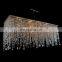 modern crystal ceiling light rectangle crystal lamp for foyer dining room crystal drop lighting top quality