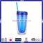 Hot sell customized double wall cheap price 32oz plastic double wall drinking tumbler