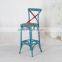 Wooden Frame X Back Chair Bar Stool Wooden Bar Chair