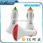 New products 2016 12v Car Battery Charger Indicator light Portable Dual Usb Car Charger with smile face free sample