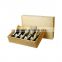 Wooden wine box with accessories