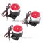 low price sound over115 db DC powered white-red-black Mini wired siren for Kerui alarm system