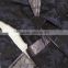 Wholesale Warm Winter Men's Floral Navy Silk Bathrobe With Quilted Gray Shawl Collar