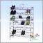 High quality custom stylish durable floor metal fashion names shoe shop display rack