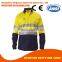 Long Sleeves Polo With high visibility Reflective tapes Contrast Color