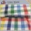 17s*21s Hight Quality Yarn Dyed Check Pure Linen Fabric For Shirt