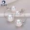 pearl jewelry saltwater white and golden akoya pearl earrings 18K for women