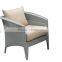rattan chair with cushion and pillow